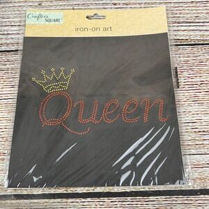 Crafters Square Queen Crown Rhinestone Iron On Art Heat Transfer Applique 328102